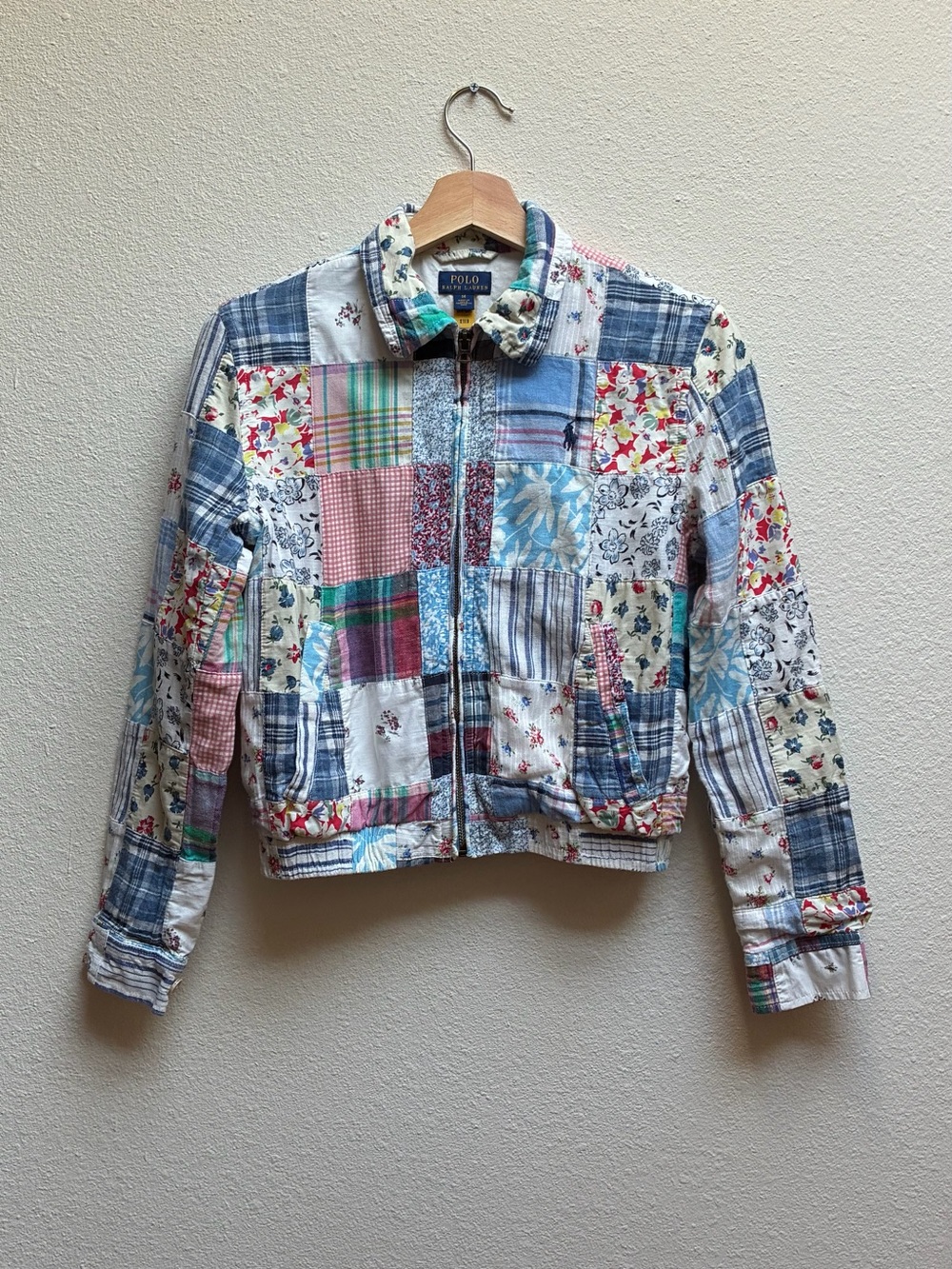 Polo Ralph Lauren Patchwork Cotton Linen Jacket Girls 14 / Women’s XS XXS